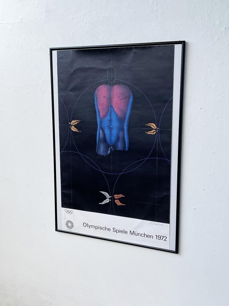Munich Olympic Poster by Paul Wunderlich, 1972 for sale at
