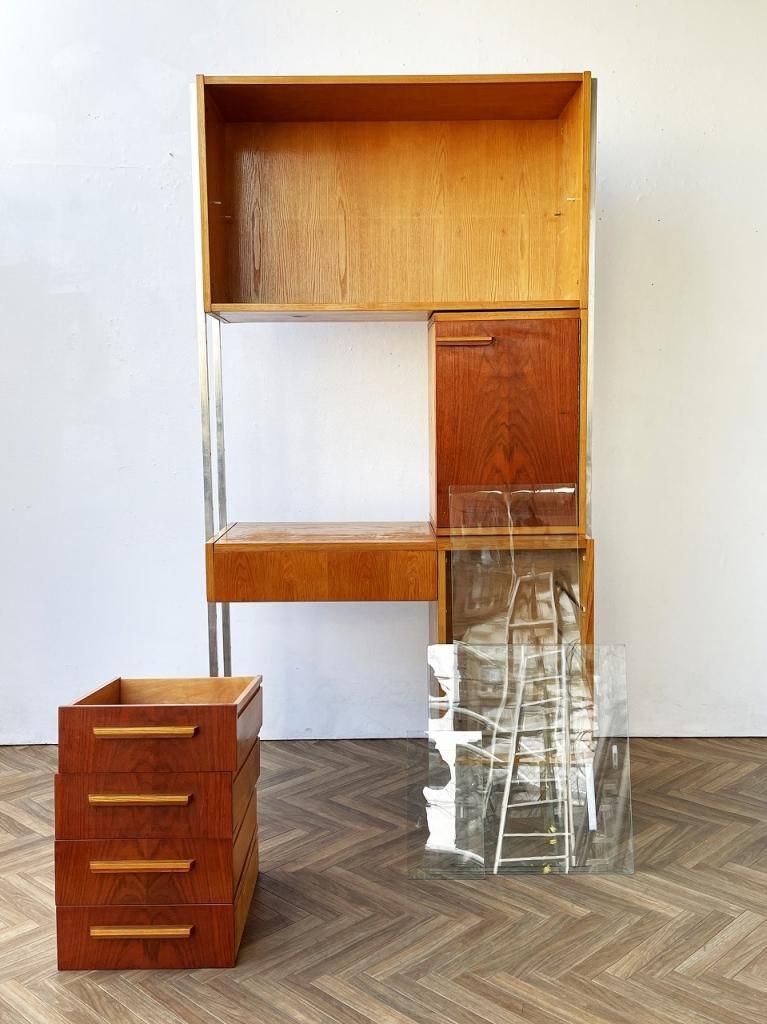 ヴィンテージ ウッド カップボード - アンティーク、ビンテージの