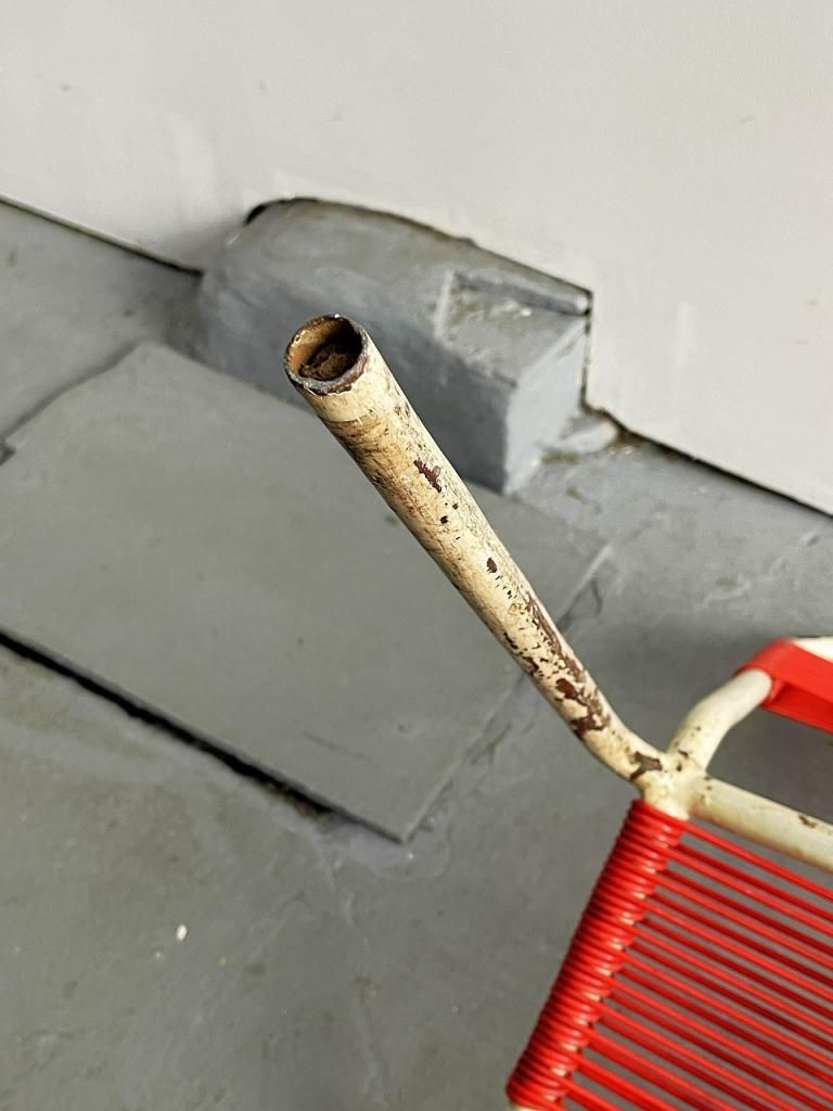 フランス製 ヴィンテージ スタッキング ガーデンチェア Red(複数在庫