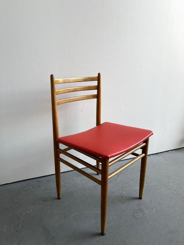 椅子　ダイニングチェア　60年代 1960's ヴィンテージ ビニールレザー ダイニングチェア(同型2点