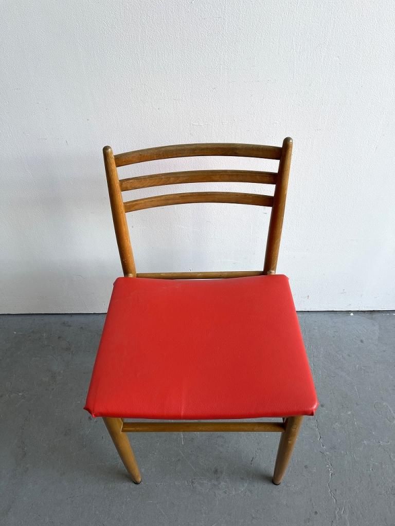 1960's ヴィンテージ ビニールレザー ダイニングチェア(同型2点