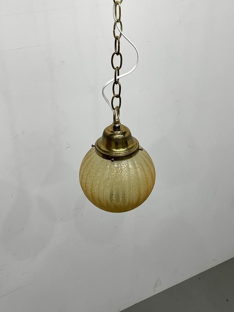 アンバーガラス　ペンダントランプ　ライト　ヴィンテージ アンティーク 1960-70's ヴィンテージ アンバーガラス ペンダントランプ