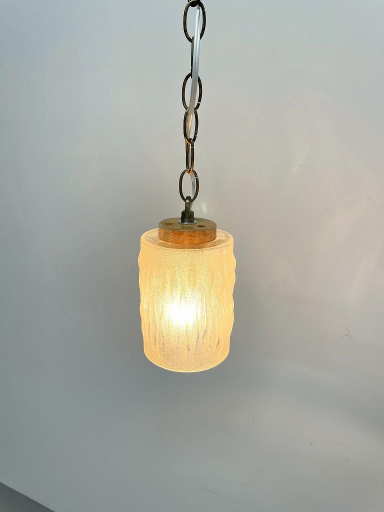 ペンダント　ガラス照明　60s 70s ビンテージ 1960-70's ヴィンテージ ガラス ペンダントランプ