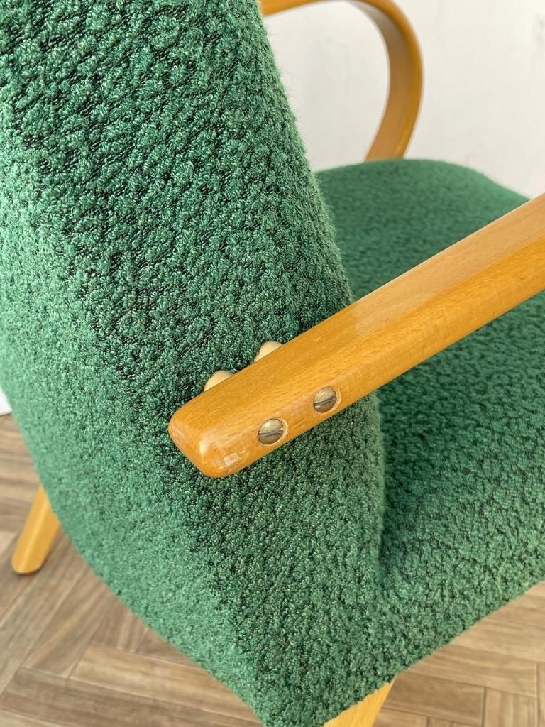 チェコ製　1973年製ビンテージシングルソファ　グリーン チェコ製1973年製ビンテージシングルソファグリーン