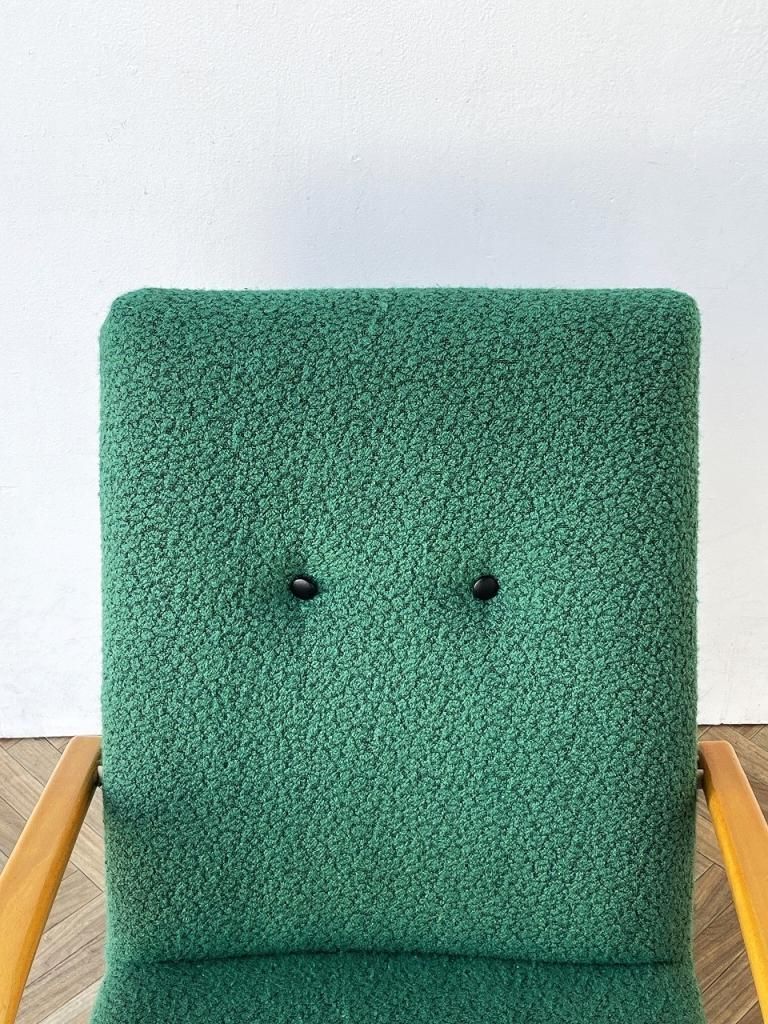 チェコ製　1973年製ビンテージシングルソファ　グリーン チェコ製1973年製ビンテージシングルソファグリーン