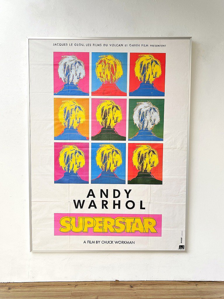 1990’s ヴィンテージ ”Andy WarHol” 額入りポスター(H1585mm×W1175mm)
