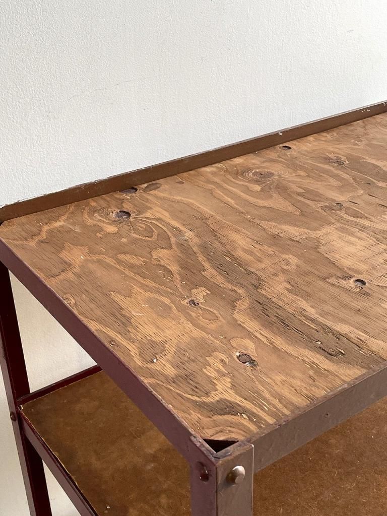 フランス　ヴィンテージシェルフ スチール　アンティーク　インダストリアル ヴィンテージ インダストリアル スチール シェルフ - アンティーク