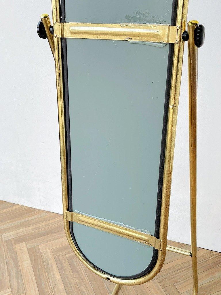 ヴィンテージ スチール スタンド ミラー - アンティーク