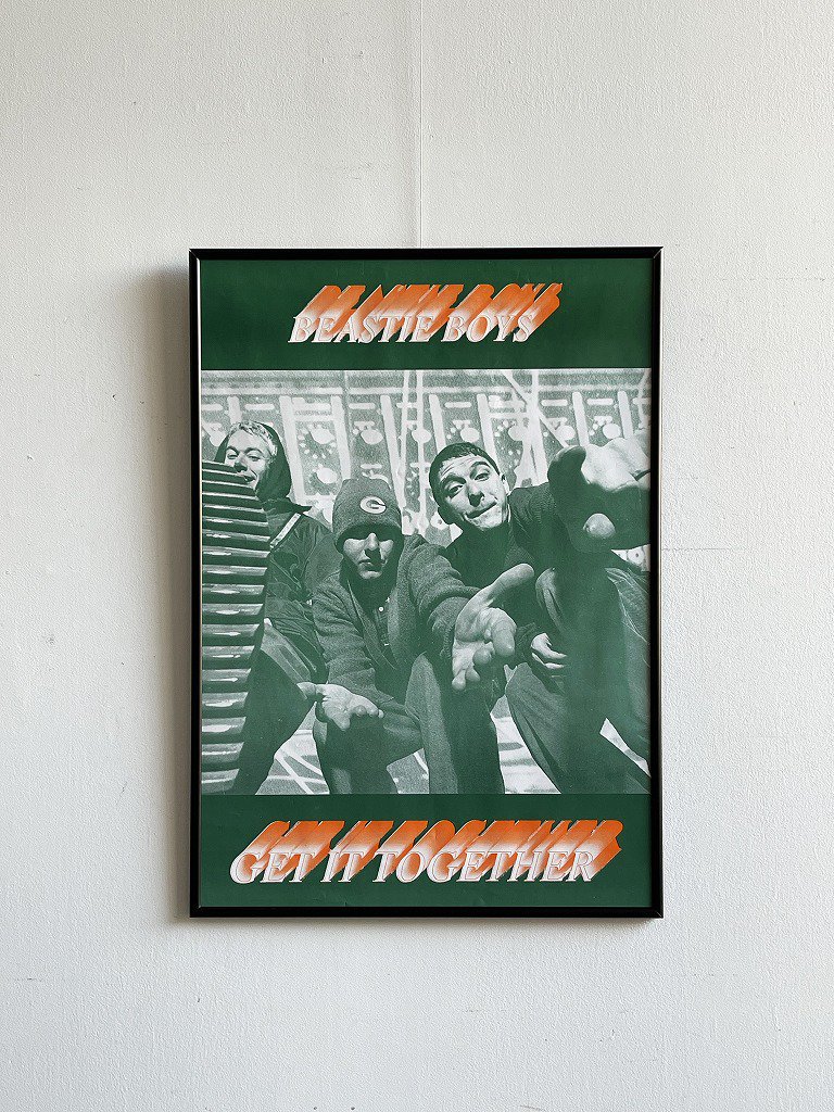 1980-90's Beastie Boys GET IT TOGETHER 額入りポスター -  アンティーク、ビンテージのインテリア家具や雑貨、店舗什器の通販ならWANT ANTIQUE LIFE STORE