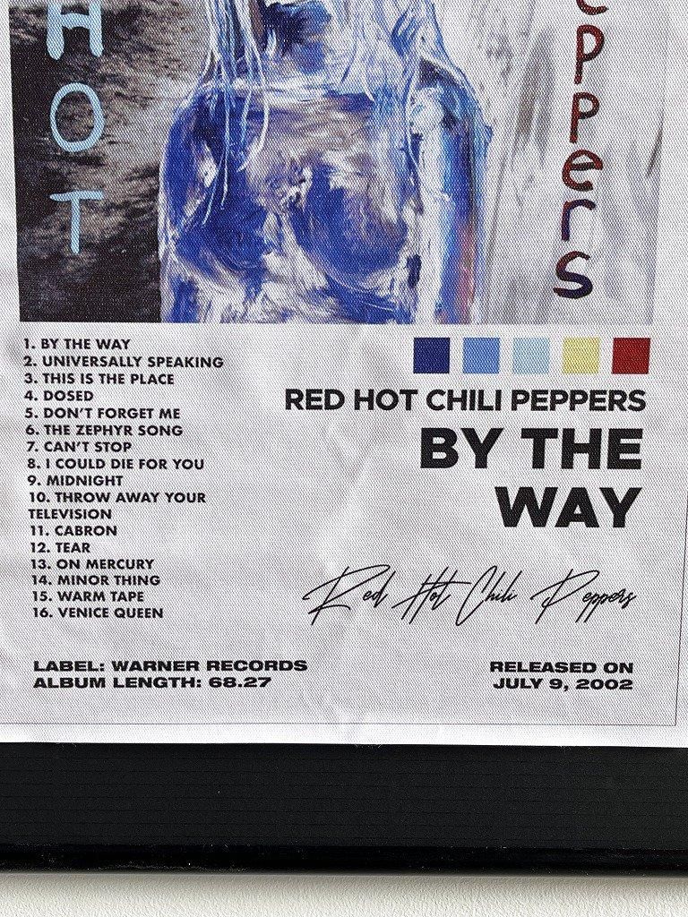 2002's Red Hot Chili Peppers ”By The Way” 額入りポスター