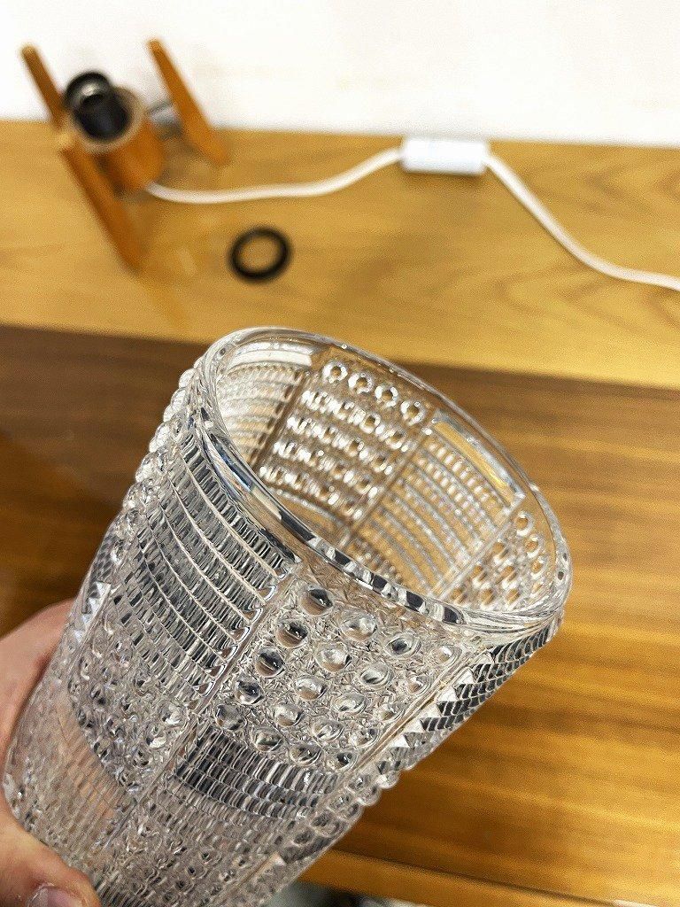 1960's ヴィンテージ カッティングガラス テーブルランプ