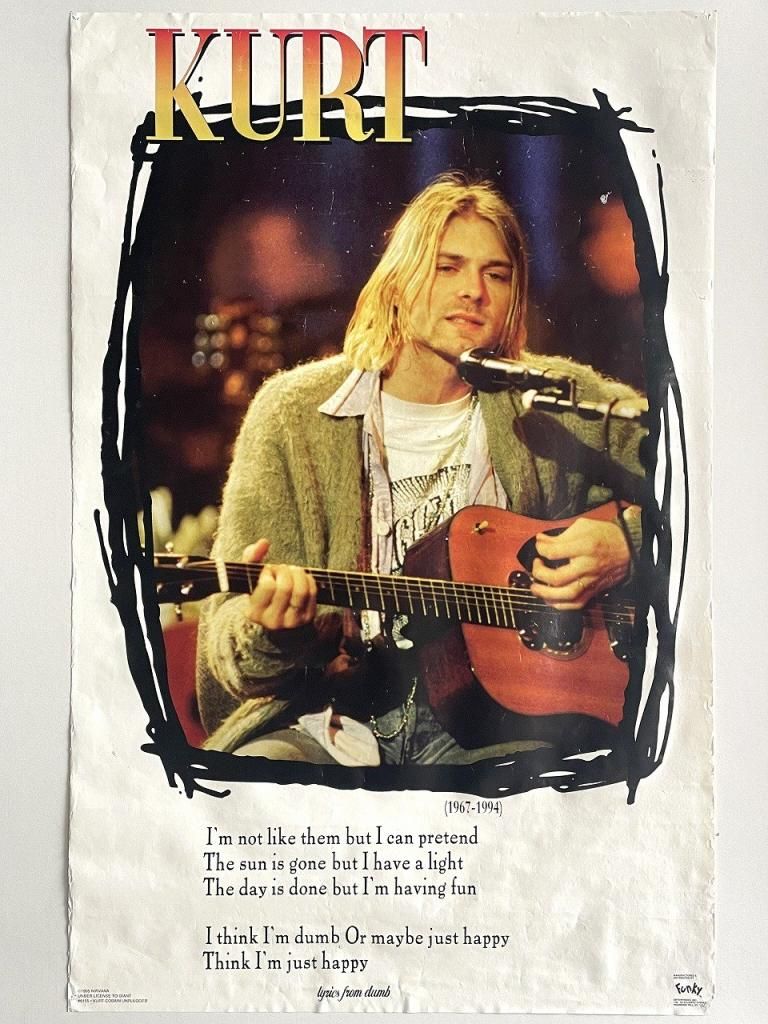 Vintage Nirvana Kurt Cobain Banner – Yesterday's Attic