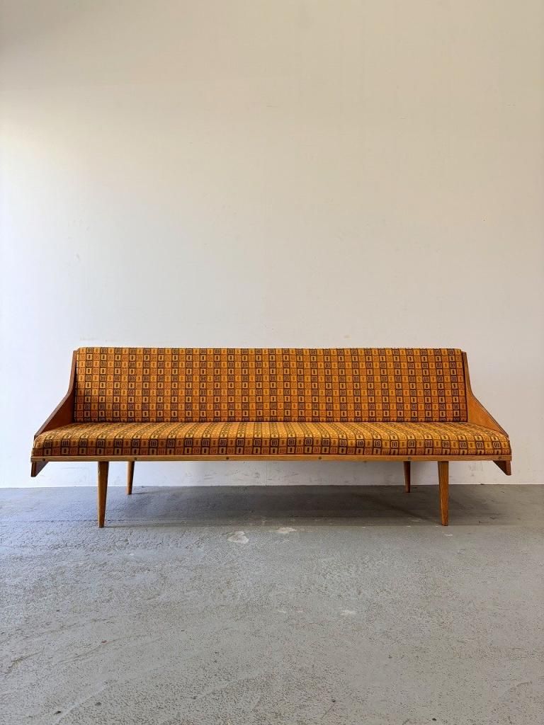 ヴィンテージ ファブリック 3シーター ソファ/ベッド - アンティーク