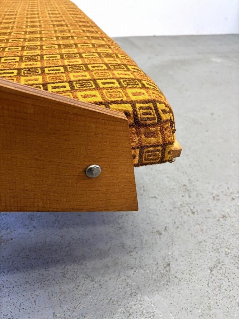 ヴィンテージ ファブリック 3シーター ソファ/ベッド