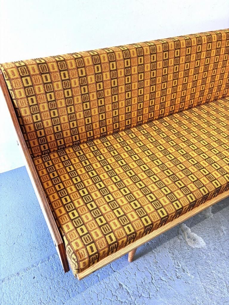 ヴィンテージ ファブリック 3シーター ソファ/ベッド