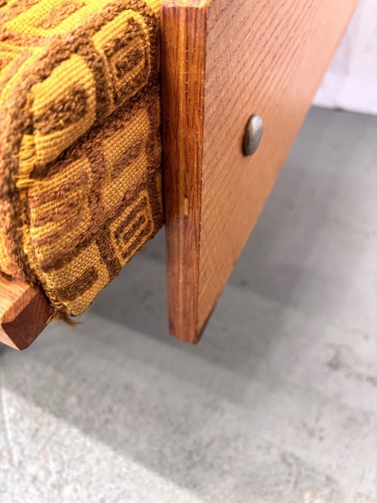 ヴィンテージ ファブリック 3シーター ソファ/ベッド