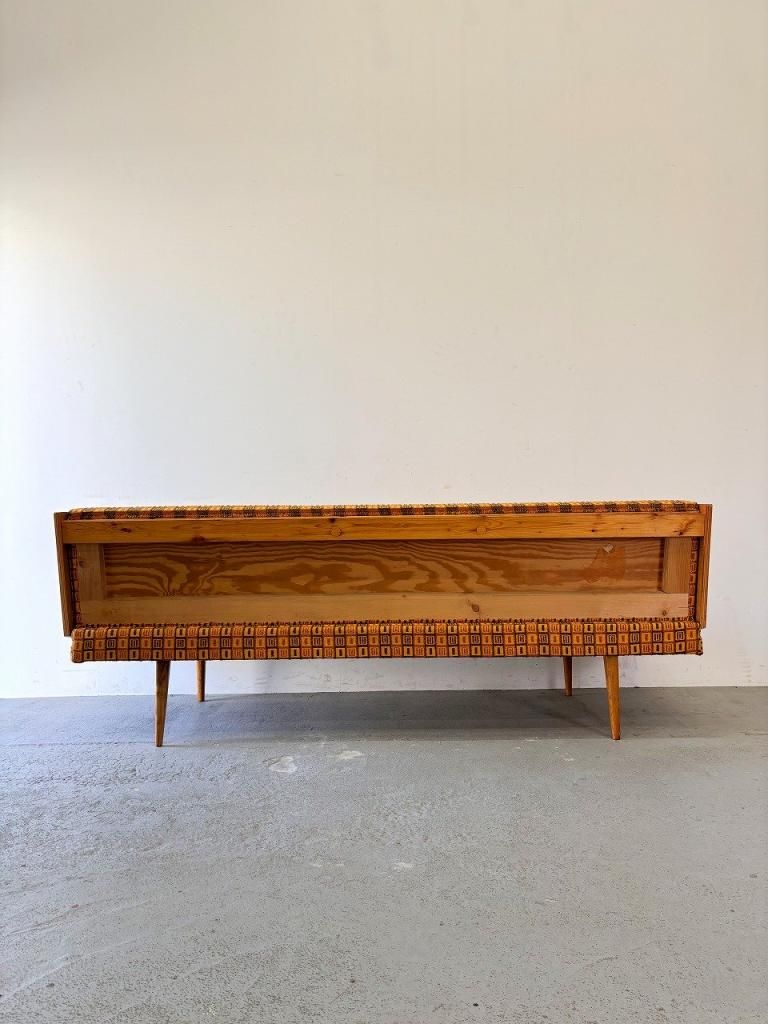 ヴィンテージ ファブリック 3シーター ソファ/ベッド