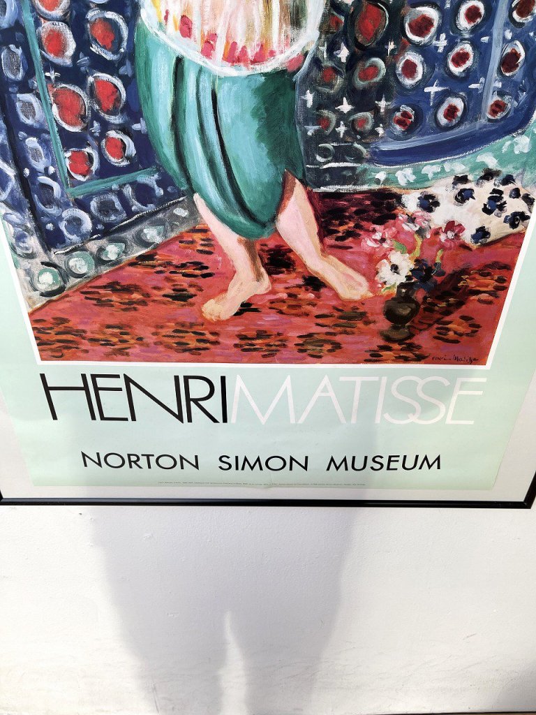 1990's Henri Matisse Odalisque with tambourine Harmony in blue 額入りポスター  - アンティーク、ビンテージのインテリア家具や雑貨、店舗什器の通販ならWANT ANTIQUE LIFE STORE