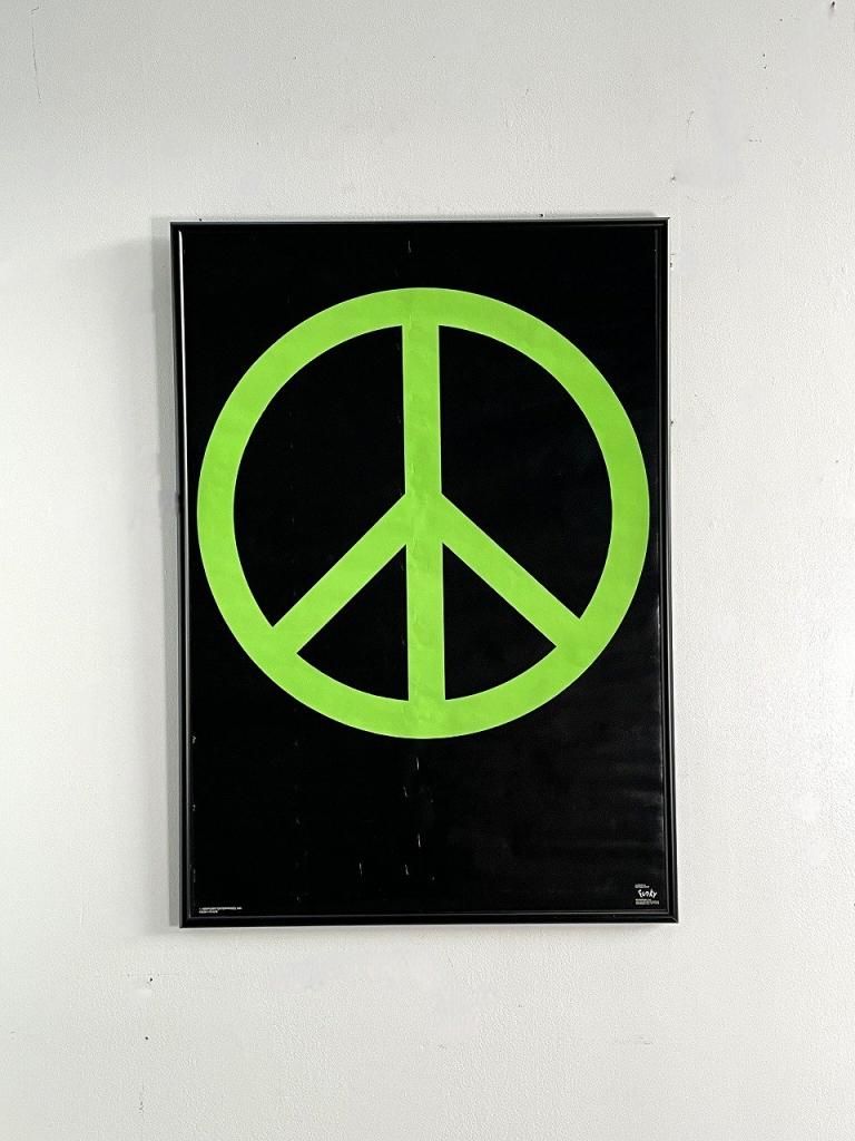 1989's ”Peace Symbol” 額入りポスター - アンティーク