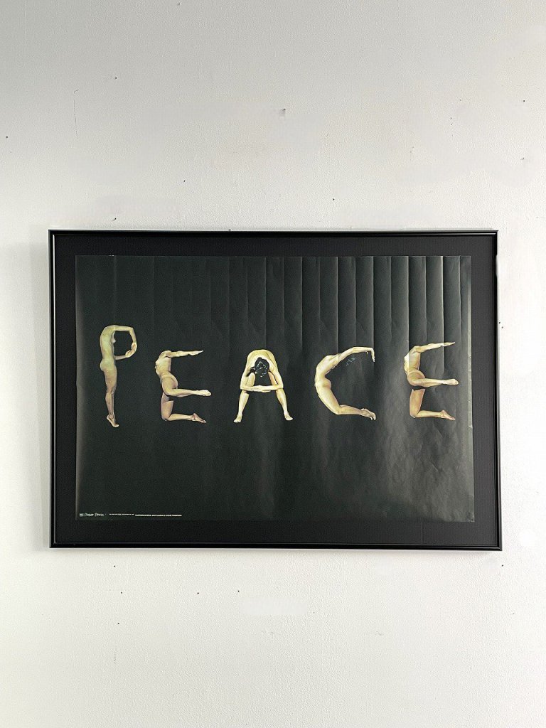 1970's Peace ヌード 額入り ポスター - アンティーク、ビンテージの 