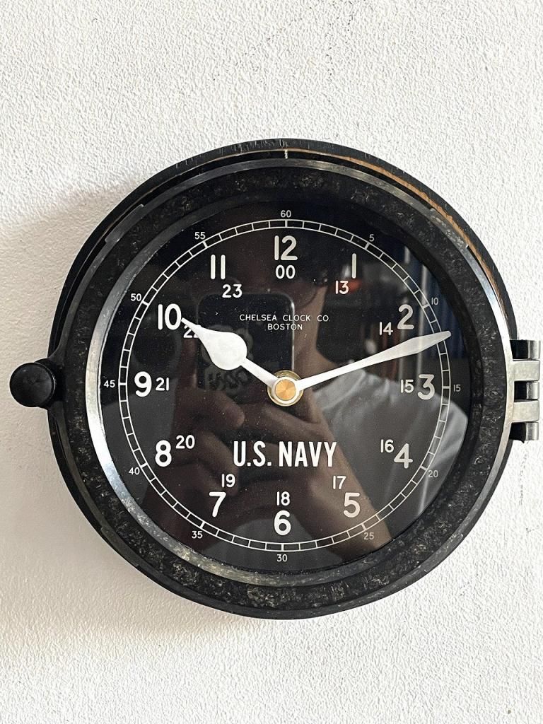 1940s】SETH THOMAS セス・トーマス U.S. Navy デッキ クロック