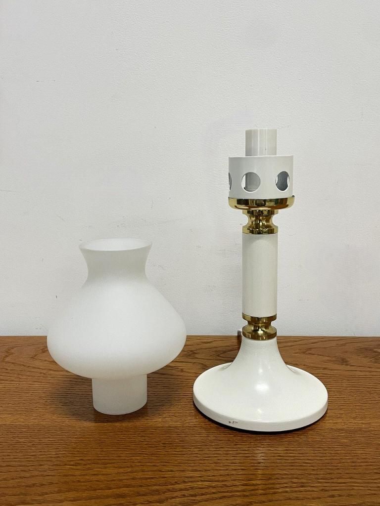 1970's ヴィンテージ フロストガラス テーブルランプ(同型2点