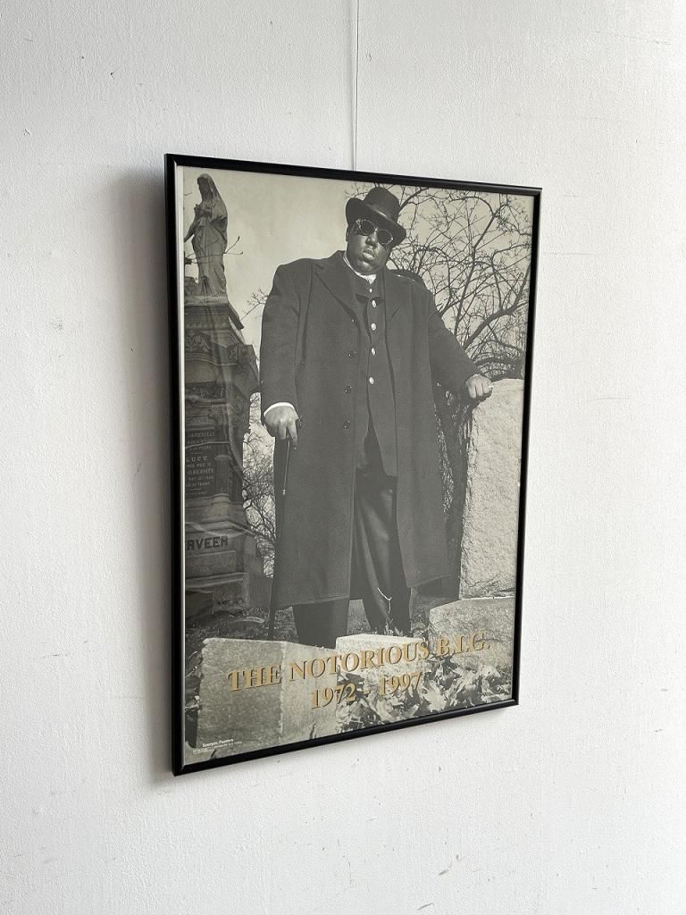 1998's NOTORIOUS B.I.G 額入りポスター - アンティーク、ビンテージの