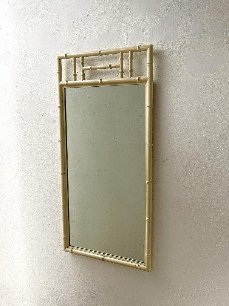 アンティークウォールミラー ヴィンテージ ウッドフレーム ウォール ミラー (1175mm×570mm