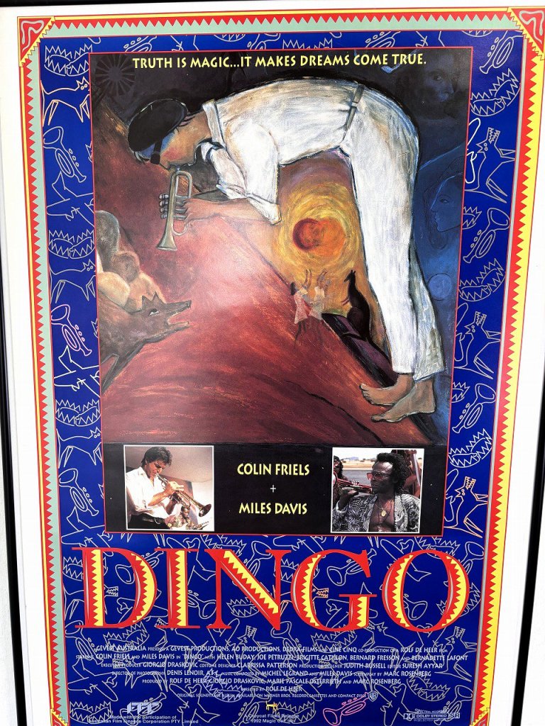 1992's ”DINGO Miles Davis × Colin Friels 額入り ポスター -  アンティーク、ビンテージのインテリア家具や雑貨、店舗什器の通販ならWANT ANTIQUE LIFE STORE