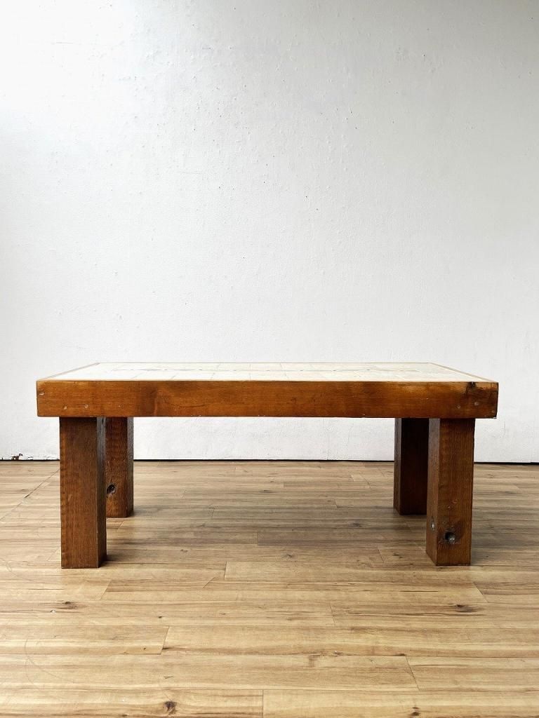 【ヴィンテージ】タイルトップローテーブル antique & Vintage furniture at's(アッツ)□ / ヴィンテージ