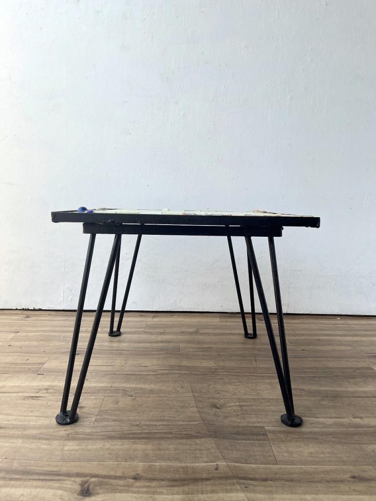 ヴィンテージタイルトップ　サイドテーブル 1950-60's ヴィンテージ タイルトップ サイドテーブル②