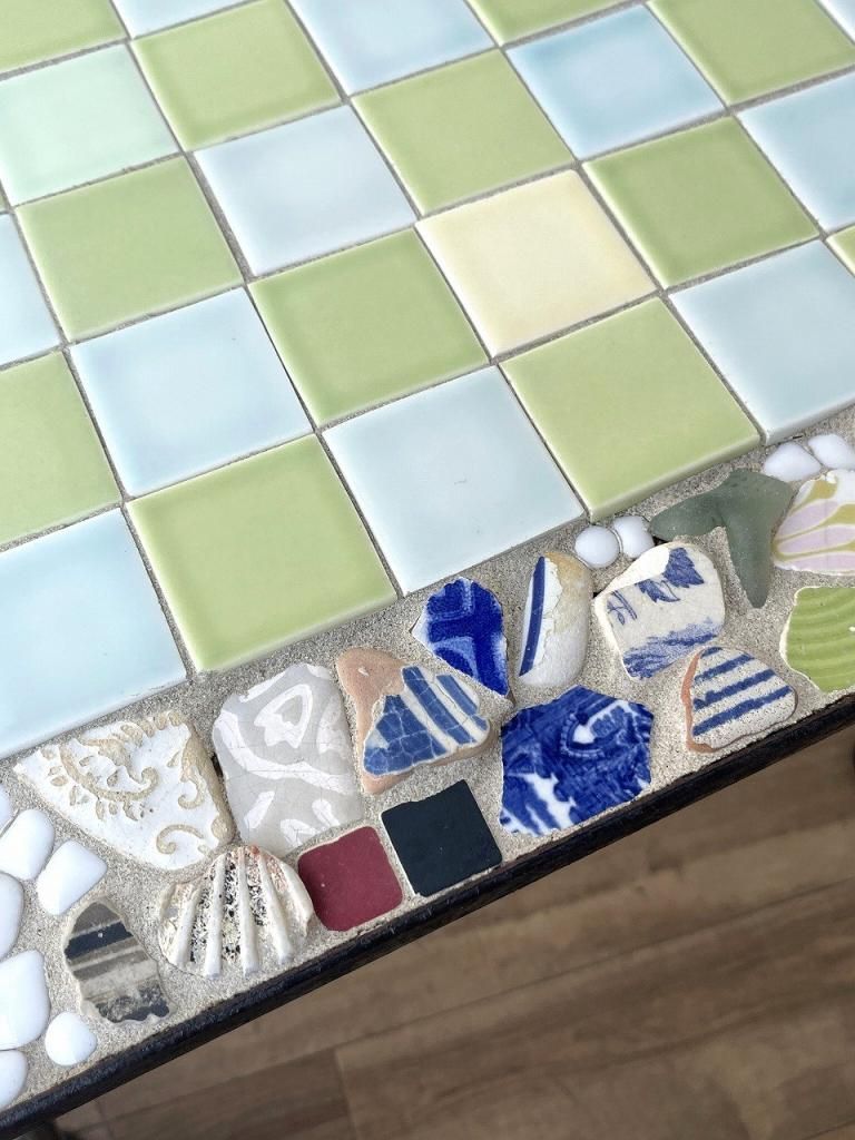 ヴィンテージ　タイルトップ　サイドテーブル ヴィンテージ タイルトップ サイドテーブル