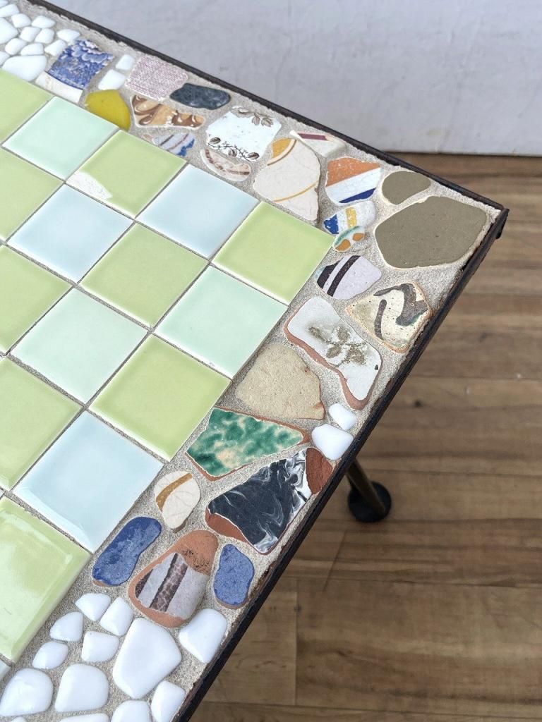 ヴィンテージ タイルトップ サイドテーブル - アンティーク