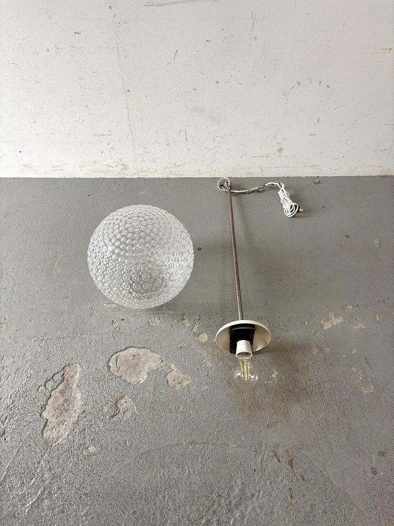 ペンダント　ガラス照明　60s 70s ビンテージ imgrc0069000532.jpg