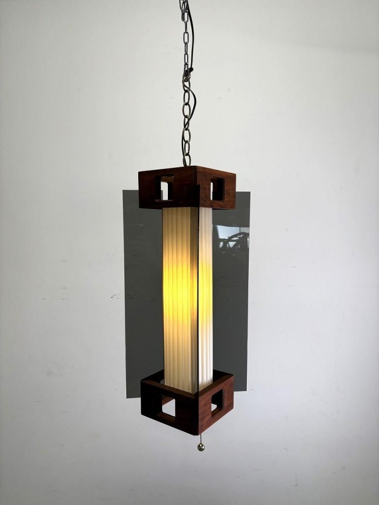 1960-70's ヴィンテージ アクリルシェード ペンダントランプ 1960-70's ヴィンテージ アクリルシェード ペンダントランプ