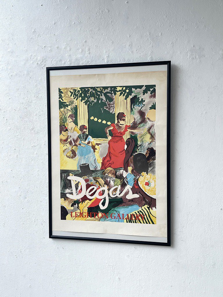 Edgar degas Le Café-Concert des Ambassadeurs 額入りポスター -  アンティーク、ビンテージのインテリア家具や雑貨、店舗什器の通販ならWANT ANTIQUE LIFE STORE - 絵画