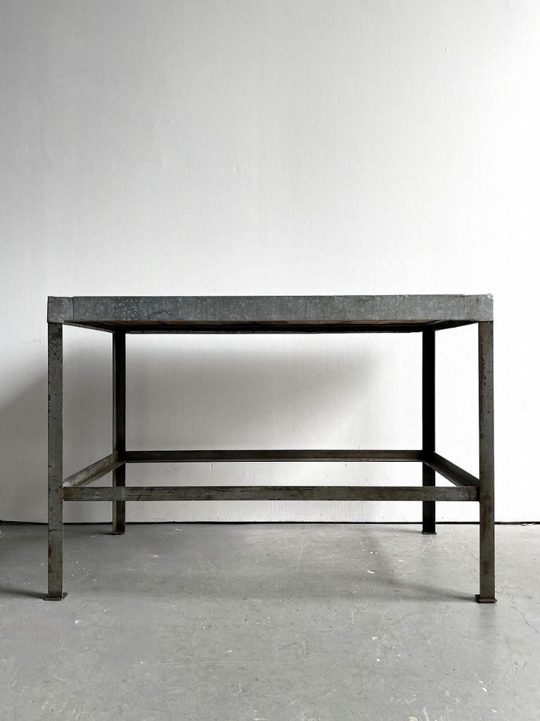 50s60sビンテージ品◾️鉄アイアンベース カウンターテーブル 古家具 店舗什器 50s60sビンテージ品◾️鉄アイアンベース カウンターテーブル 古家具