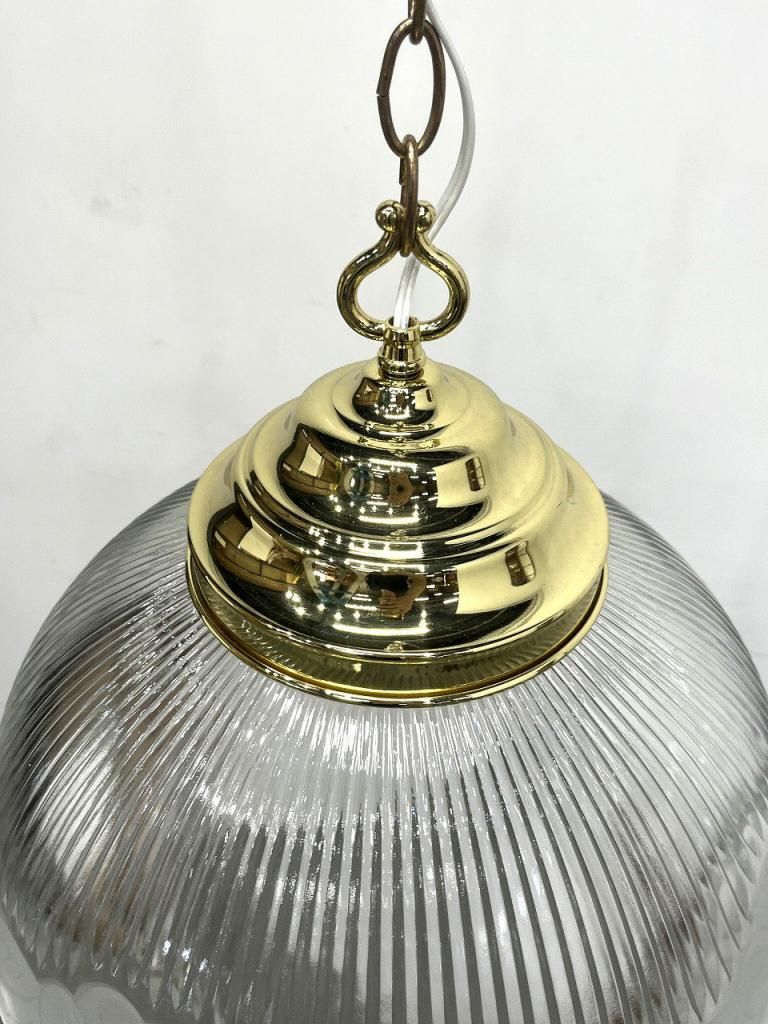 ヴィンテージ クリアガラス ペンダントランプ - アンティーク