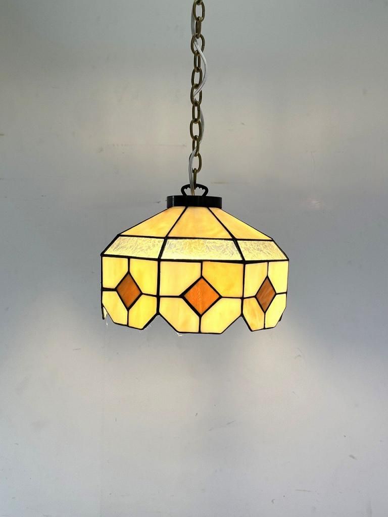 アンティーク】希少 ステンドグラスライト & ランプベース イーグル 鷲 鷹