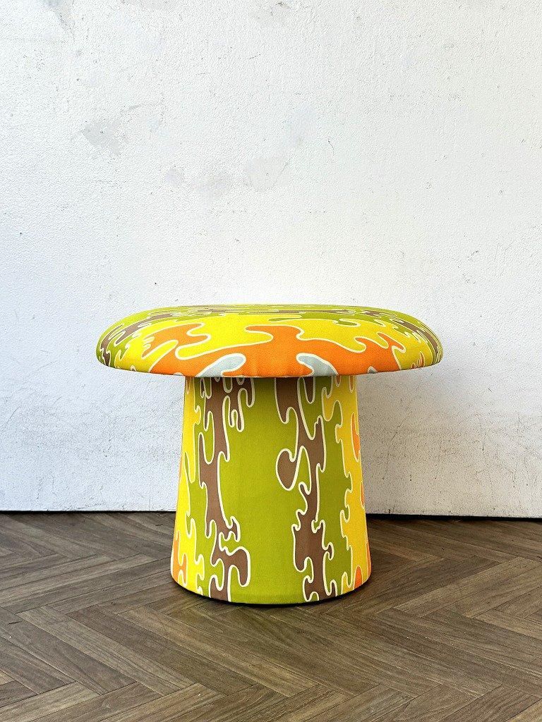 ヴィンテージ 70's サイケデリック ファブリック マッシュルーム