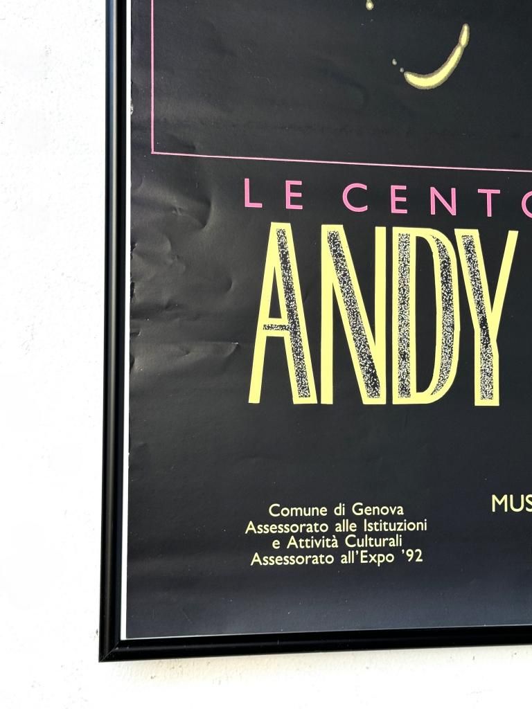 1989's ヴィンテージ Andy Warhol 額入りポスター