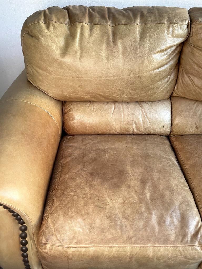 ヴィンテージ レザー 2シーターソファ - アンティーク