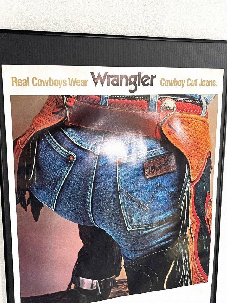 ヴィンテージ Wrangler 額入りポスター - アンティーク