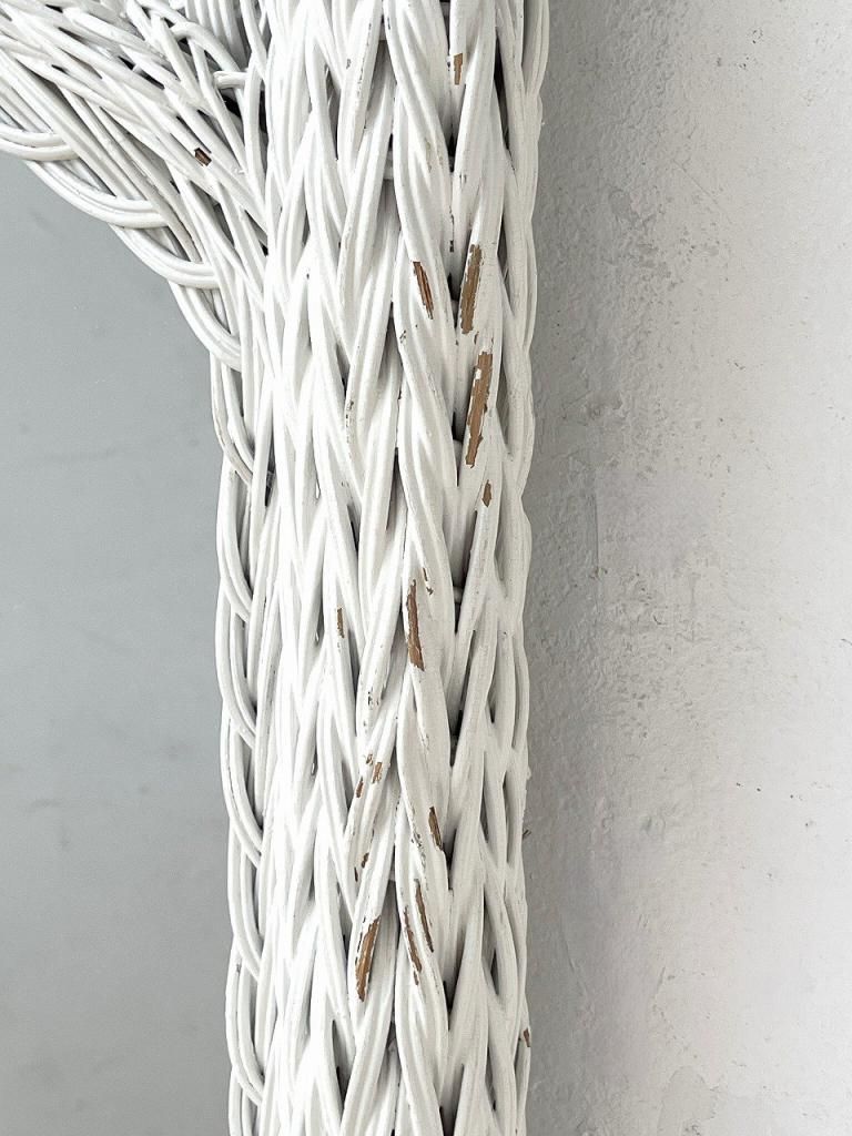 ヴィンテージ ラタン フレーム ウォールミラー (940mm×660mm