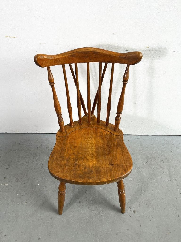 【ダイニングチェア】木製　スティックバックチェア　昭和レトロヴィンテージ◎ ダイニングチェア】木製 スティックバックチェア 昭和レトロ