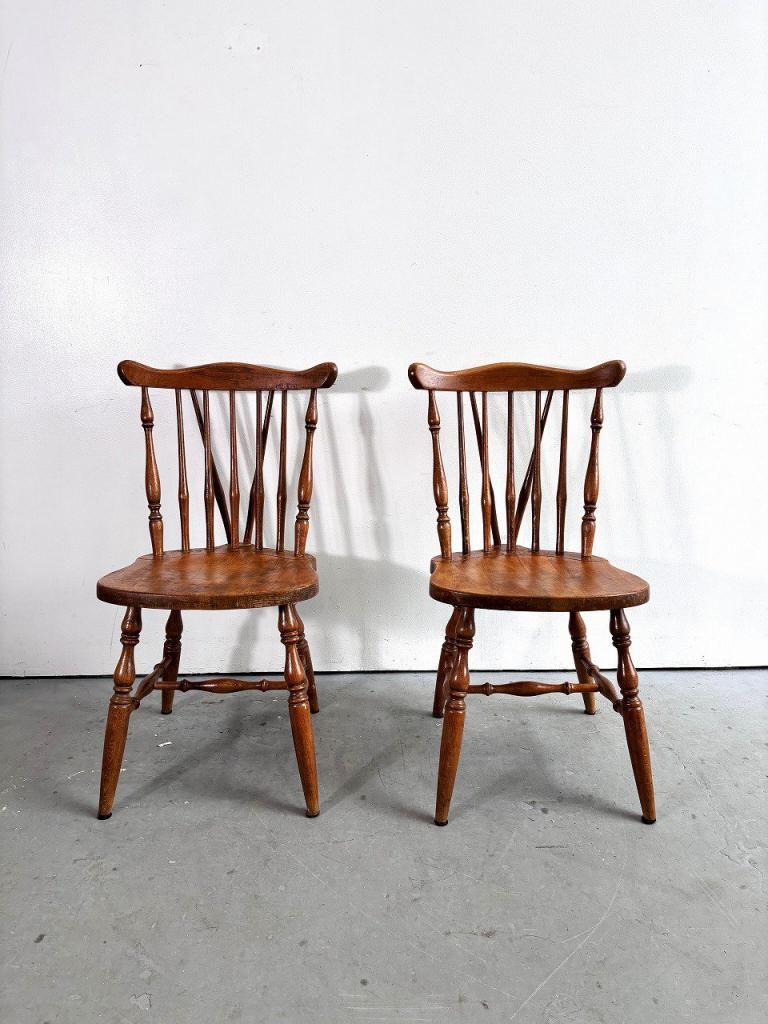 【ダイニングチェア】木製　スティックバックチェア　昭和レトロヴィンテージ◎ 1930-40's ヴィンテージ ウッド スティックバック ダイニング