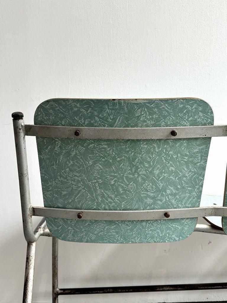 ベンチ　アンティーク 1960-70's ヴィンテージ スチール ウッド ベンチ - アンティーク
