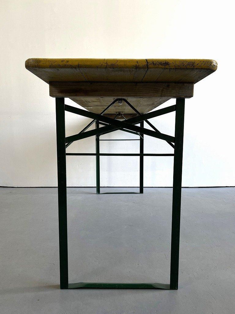 ビンテージ古家具◾️ 折り畳み式 フォールディングテーブル / 作業机 ヴィンテージ ウッド フォールディング ワークテーブル④