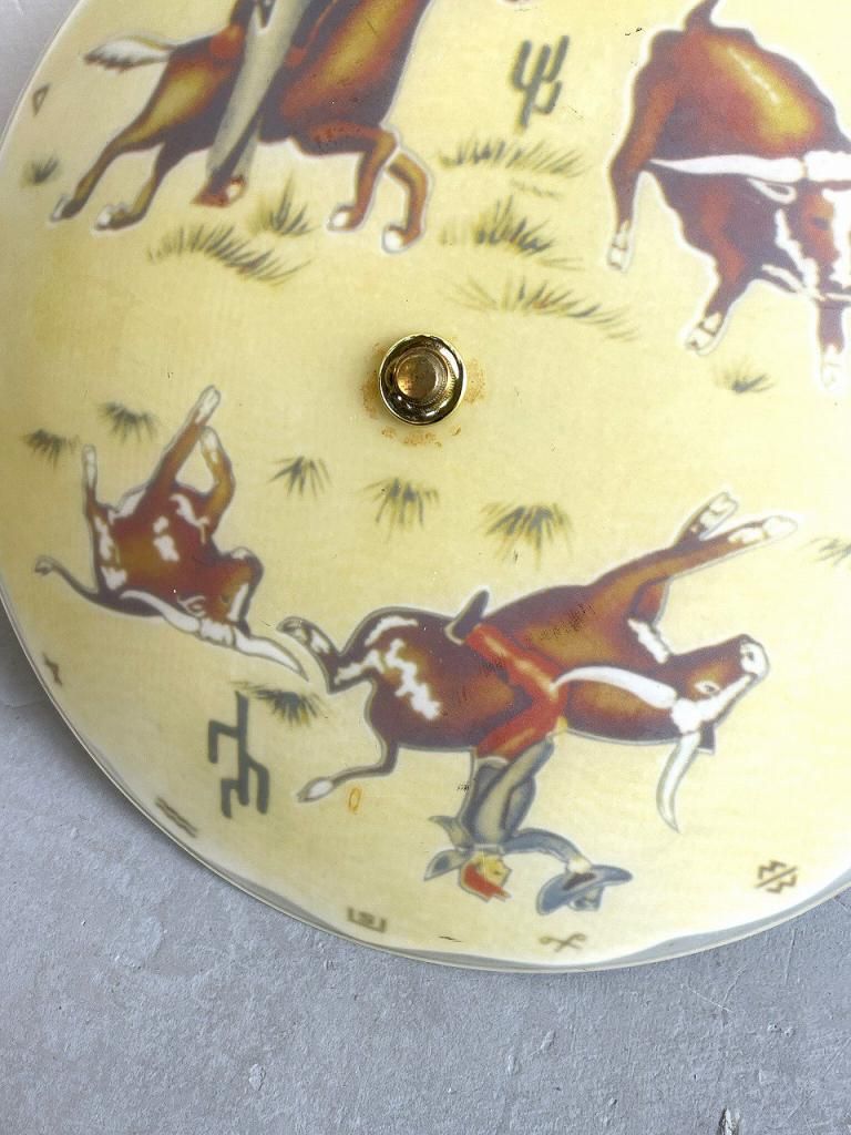 1950-60's ヴィンテージ カウボーイモチーフ ガラス ペンダントランプ