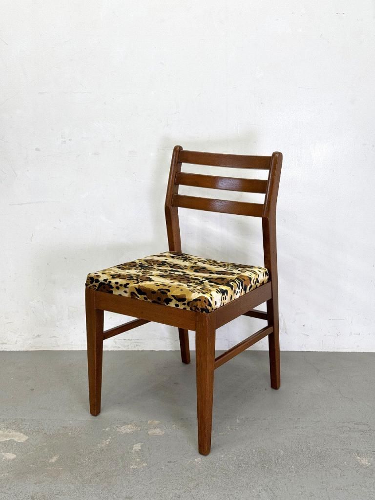 カールダイニングチェア　アンティーク　ビンテージ　レトロ 1960-70's ヴィンテージ ファブリック ダイニングチェア(複数